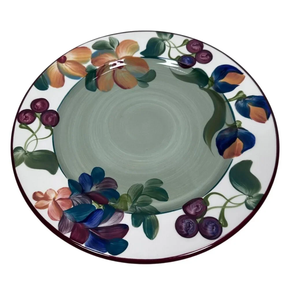 Vintage MacTavish & Herzog Pottery Dinner Plates Floral Lot of 6 Studio Art Rare
